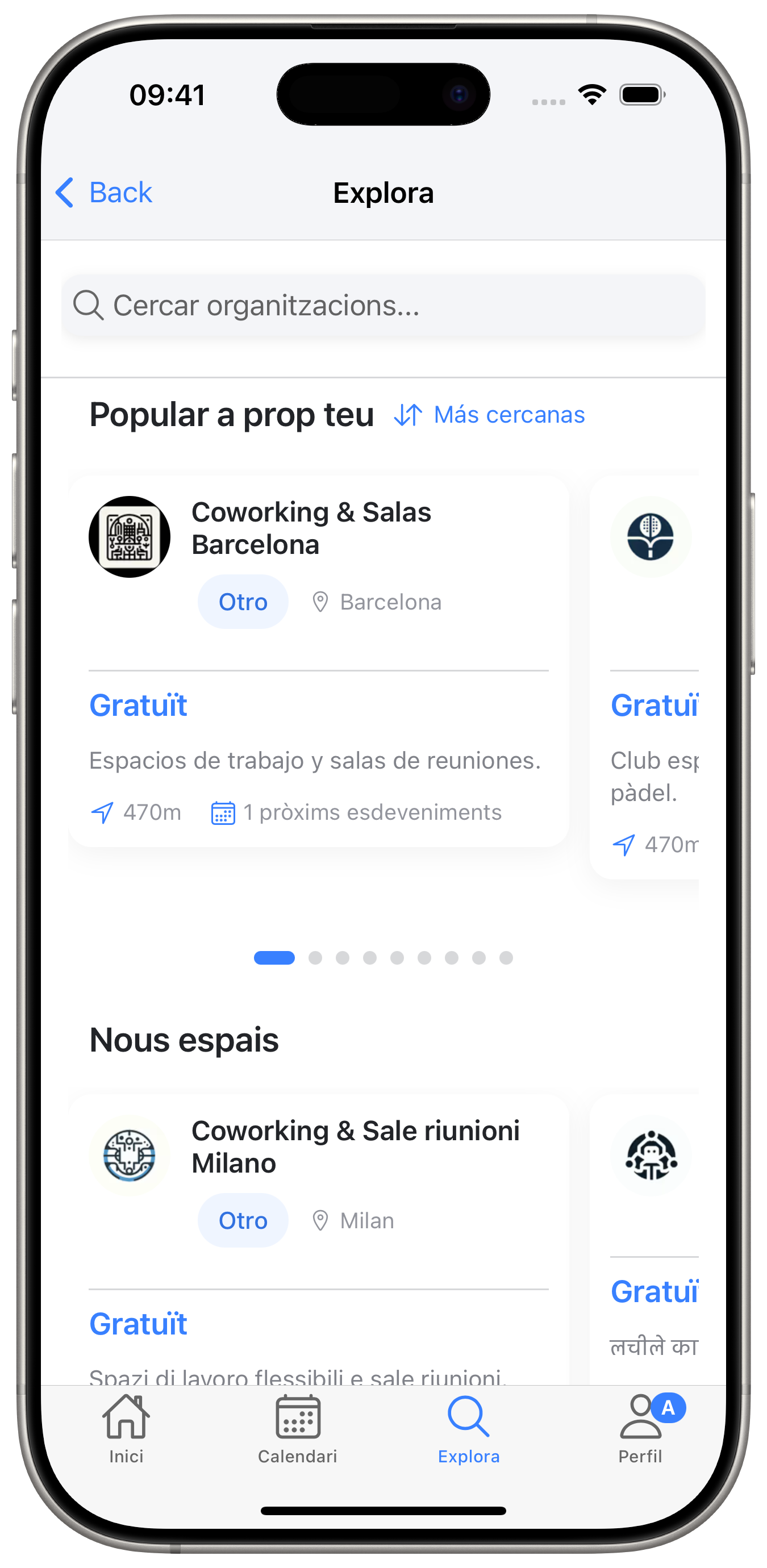 Explora espais prop teu.