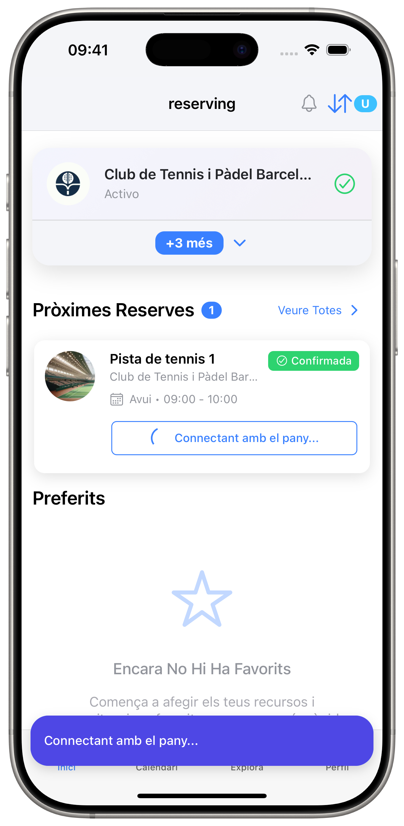 Accedeix a les instal·lacions.