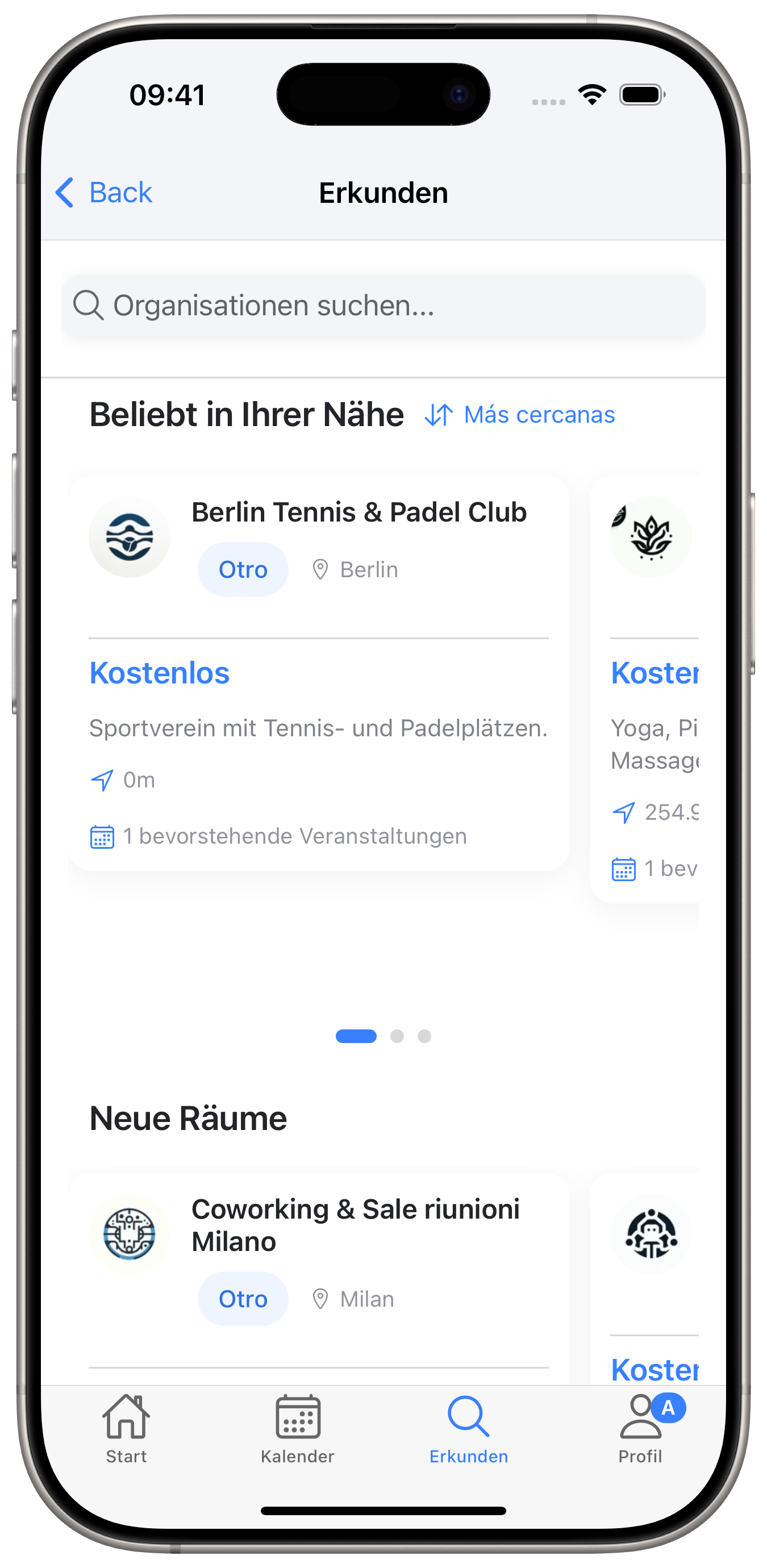 Entdecke Orte in deiner Nähe.