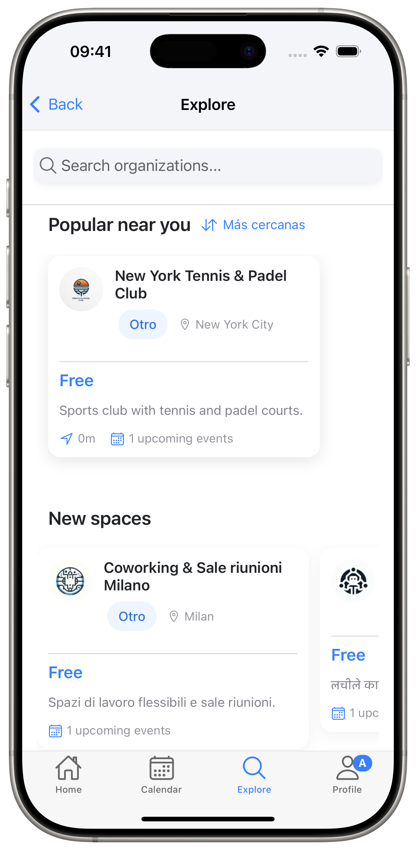 Explore spaces near you.