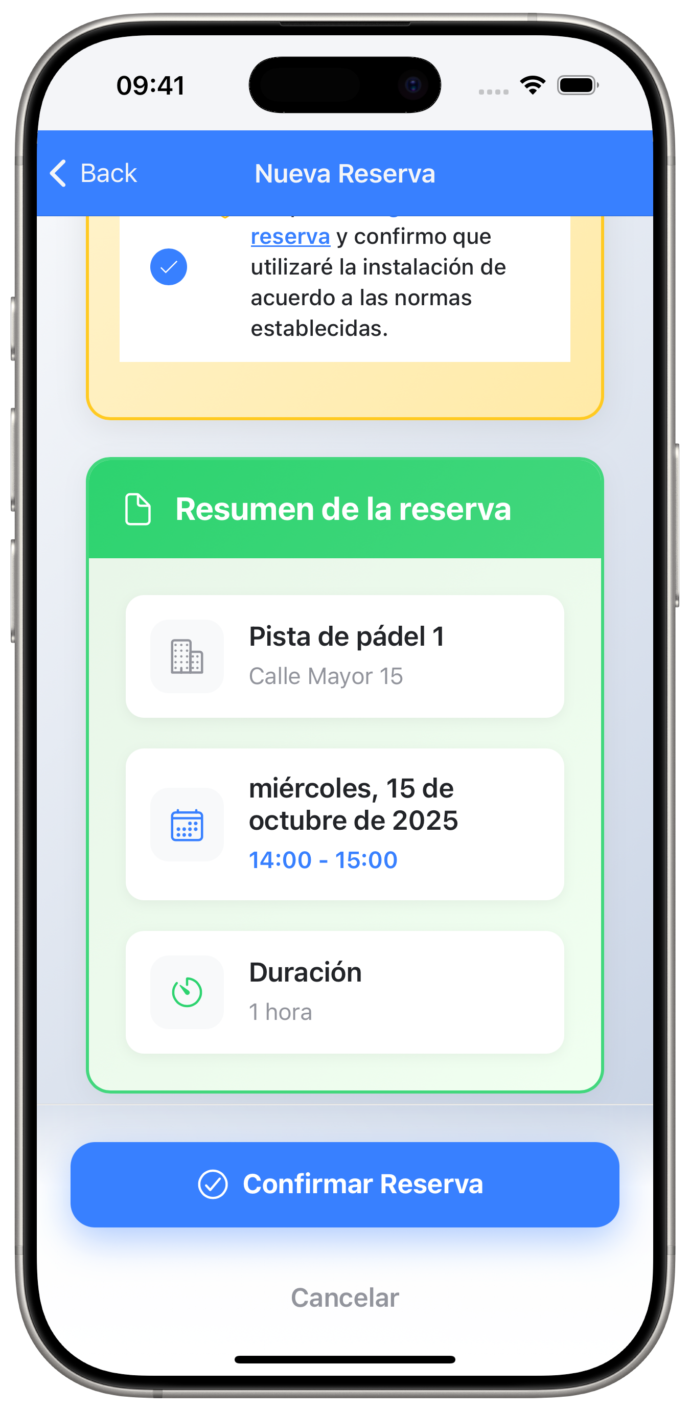 Reserva en segundos.