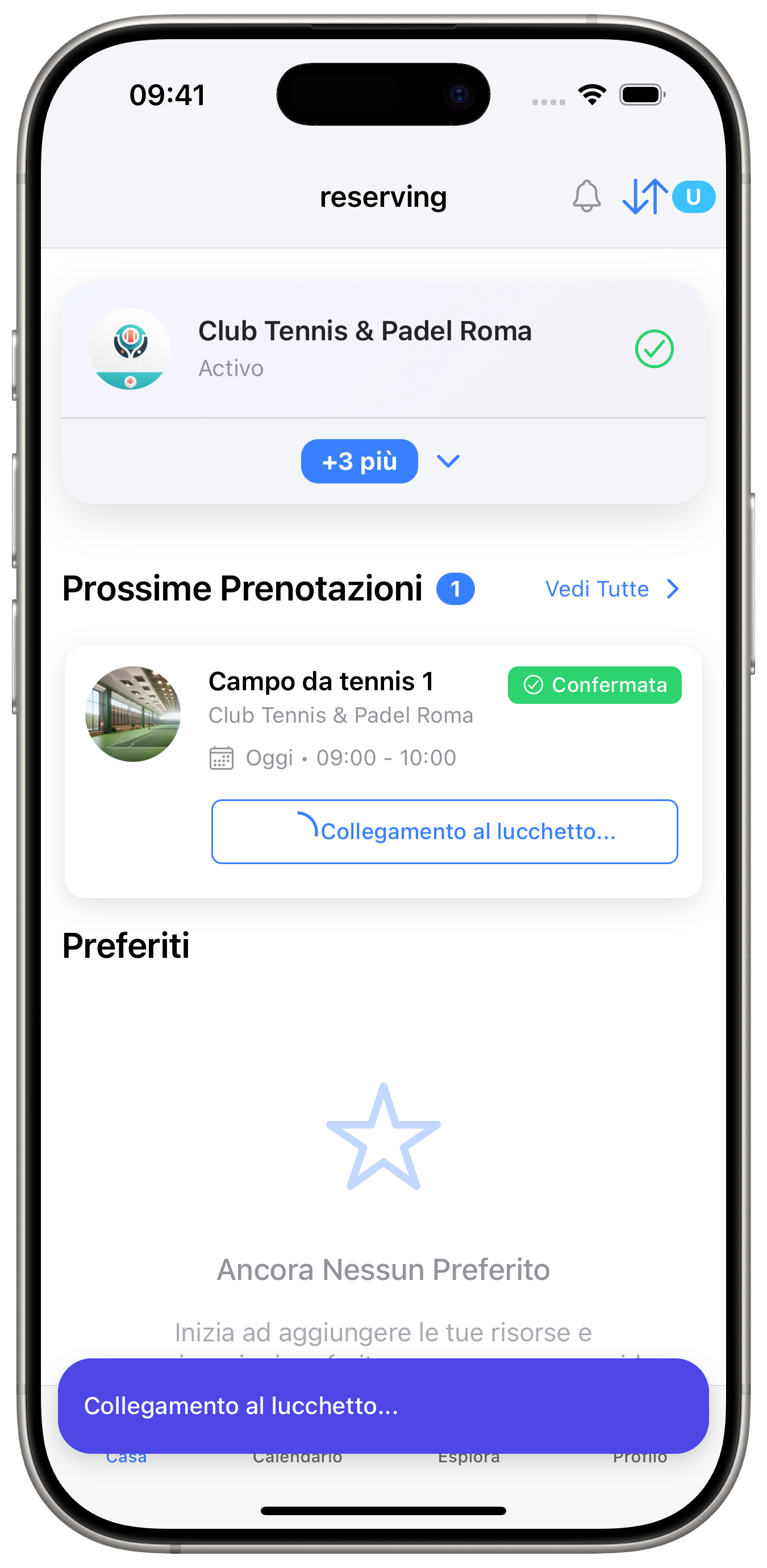 Accedi alle strutture.