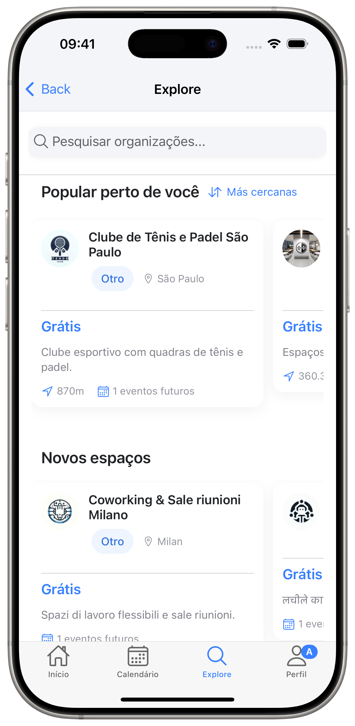 Explore espaços perto de você.